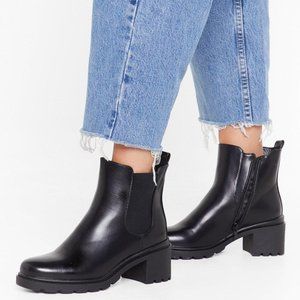 Nasty Gal- Around the Block Chelsea Lug Boots